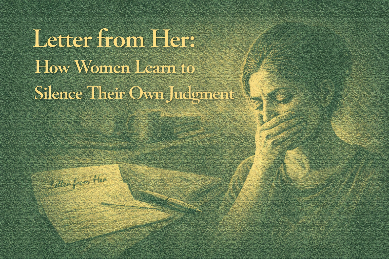 Letter from Her How Women Learn to Silence Their Own Judgment