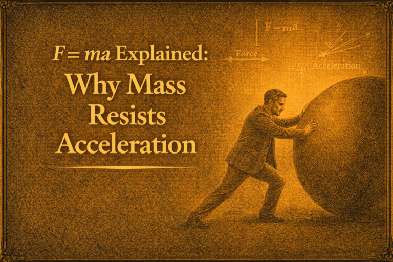 The Formula Is F=ma. The Idea Is That Heavy Things Resist Change More Than Light Ones.