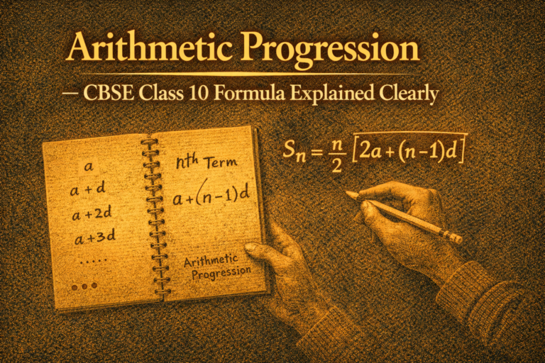 Arithmetic Progression — CBSE Class 10 Formula Explained Clearly