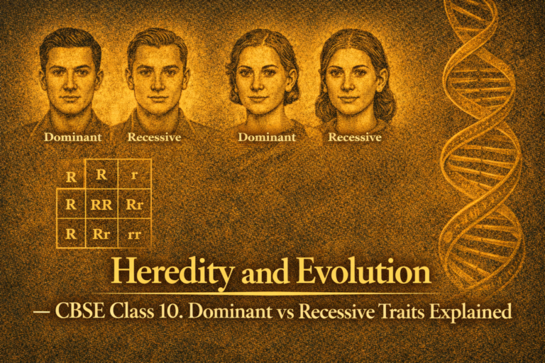 Heredity and Evolution — CBSE Class 10 Dominant vs Recessive Traits Explained