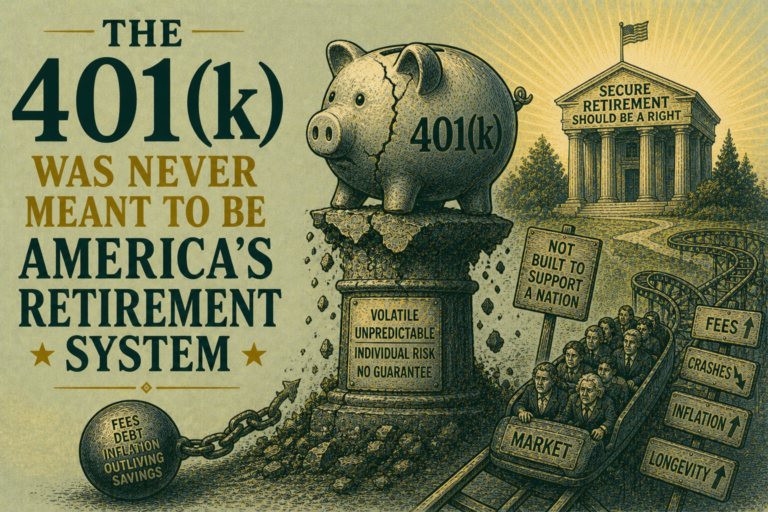 THE 401(k) WAS NEVER MEANT TO BE AMERICA'S RETIREMENT SYSTEM...