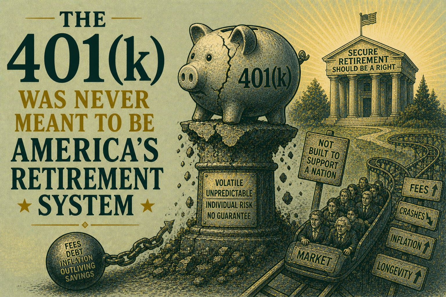 THE 401(k) WAS NEVER MEANT TO BE AMERICA'S RETIREMENT SYSTEM...