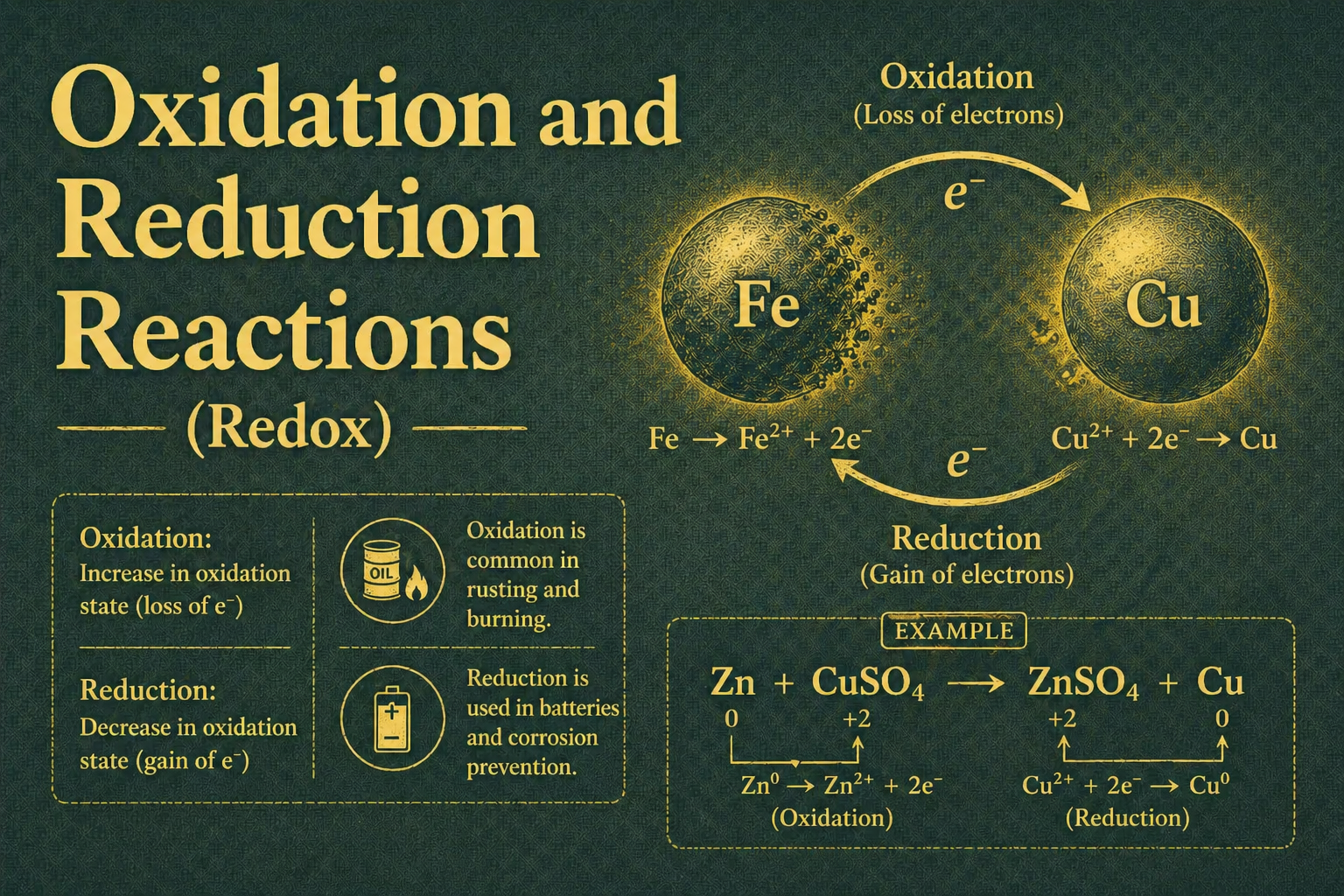 Oxidation and Reduction Reactions (Redox) — CBSE Class 10 Chemistry
