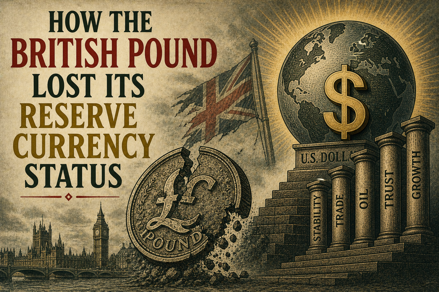 How the British Pound Lost Its Reserve Currency Status — And What the Decline Actually Looked Like